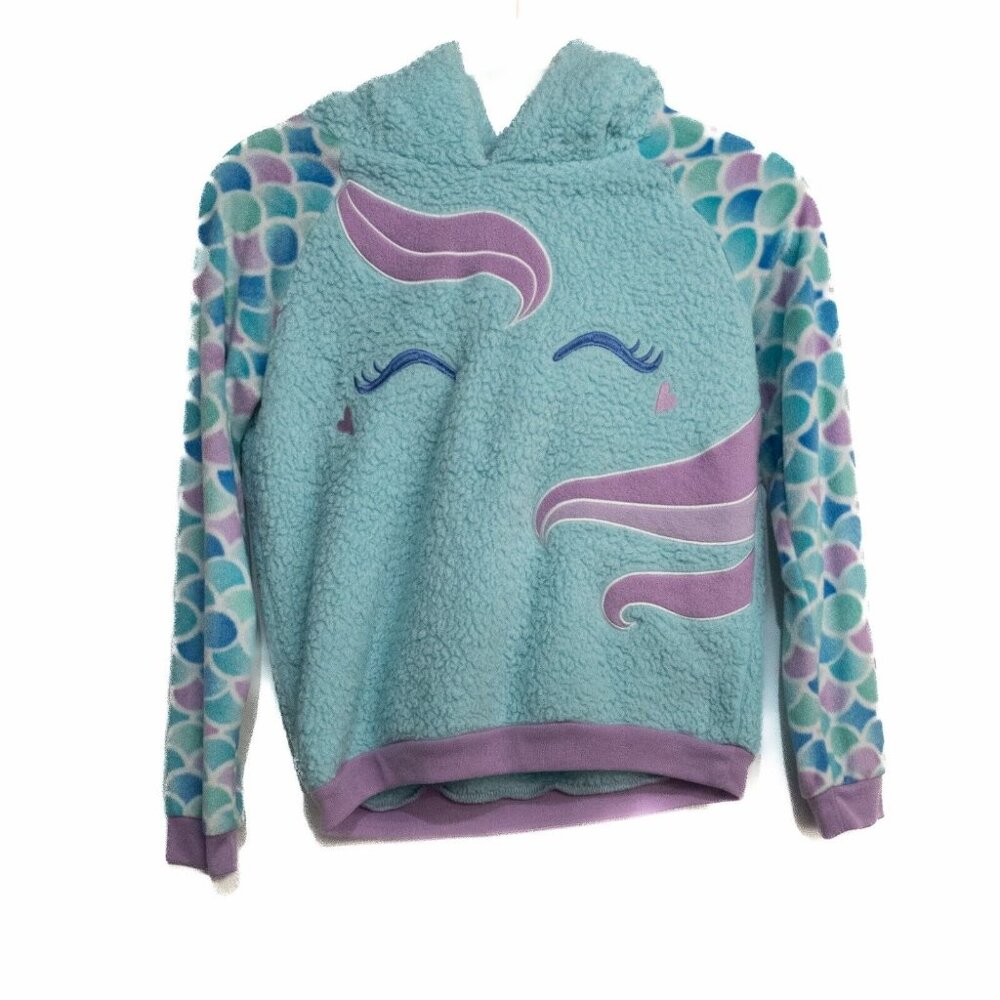 Sainteve Girls Multicolor Jacket Hooded Pullover Long Sleeve Polyester Size M